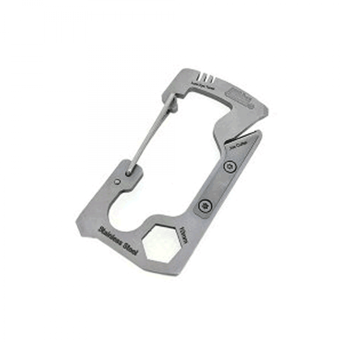 Abu Garcia MULTI TOOL CARABINER W36mm x H70mm SILVER - Britannic Trade