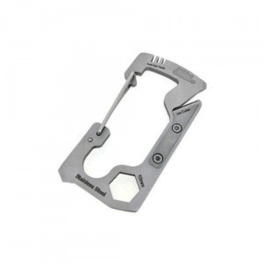 Abu Garcia MULTI TOOL CARABINER W36mm x H70mm SILVER - Britannic Trade