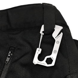 Abu Garcia MULTI TOOL CARABINER W36mm x H70mm SILVER - Britannic Trade