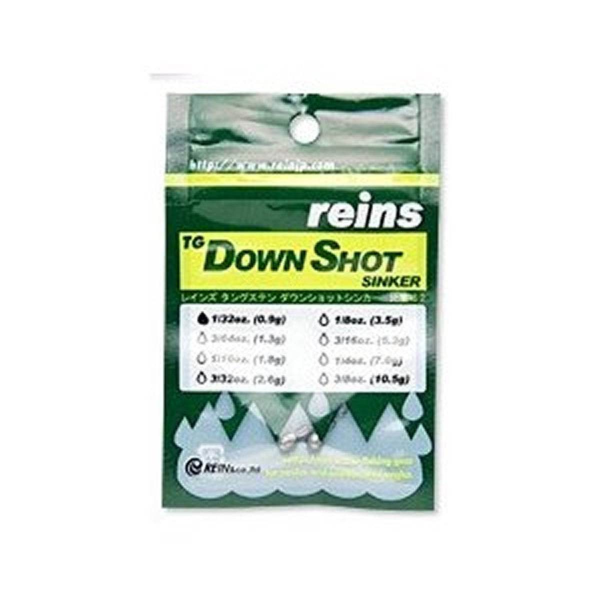 reins TG DOWN SHOT SINKER 3/16oz (3pce/pack) - Britannic Trade