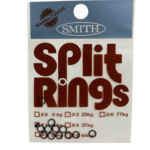 SMITH SPLIT RING BLACK #1 (12 pcs/pack) fishing terminal tackle