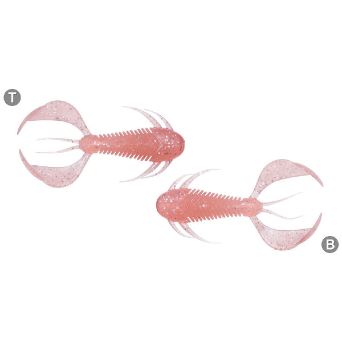 Megabass ROCK HOG 2" (10 pcs/pack) CLEAR PINK HOLO