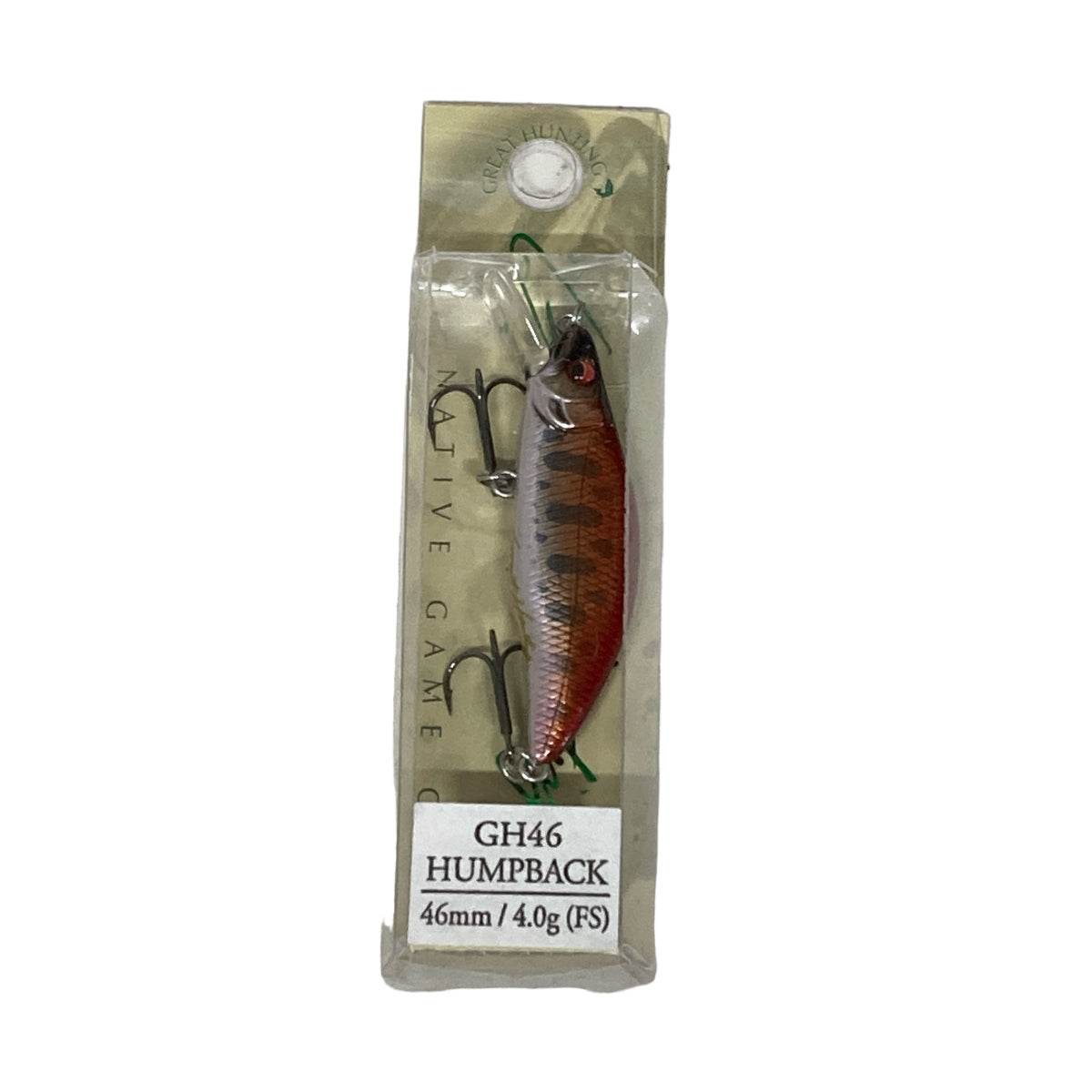 Megabass GH46 HUMPBACK 46mm : 4.0g Fast Sinking M RED STREAM ll - Britannic Trade