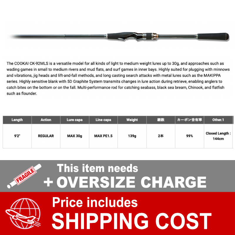 Megabass Cookai CK-92MLS (2 pieces Spinning)