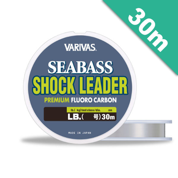 VARIVAS SEABASS SHOCK LEADER 12 lb - 30m FLUOROCARBON NATURAL fishing line