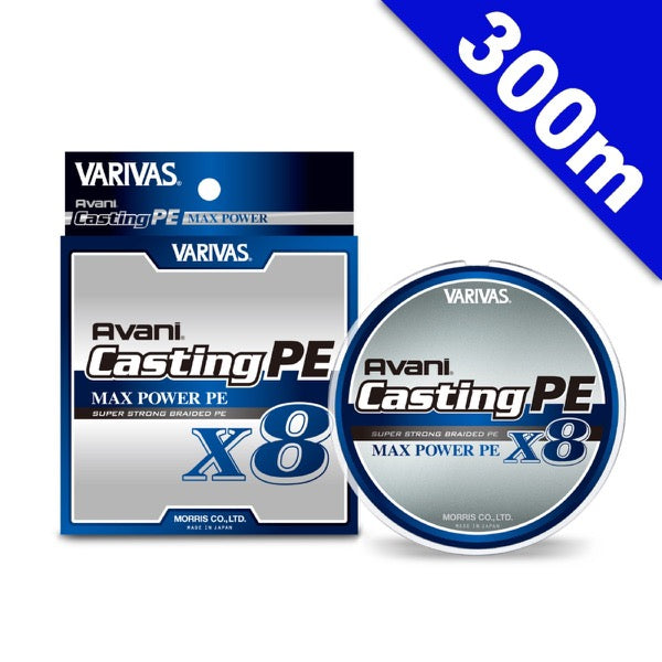 VARIVAS AVANI CASTING PE MAX POWER X8 #3 (48 lb) - 300m PE WHITE + MARKING fishing line