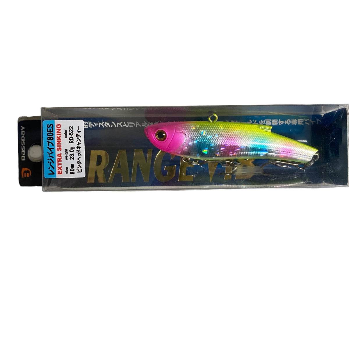 BASSDAY RANGE VIB 80ES 80mm, 23.0g SINKING RD-522 PINK HEAD CANDY - Britannic Trade