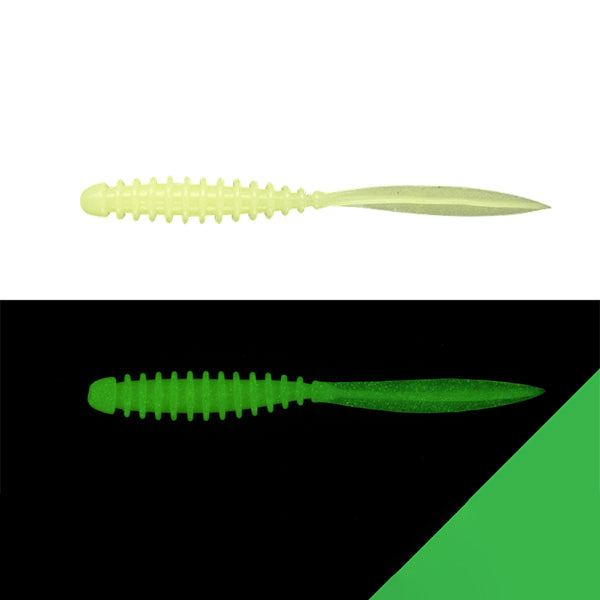 JACKALL PEKERING 3.0" (8 pcs/pack) GLOW CHART saltwater fishing lure