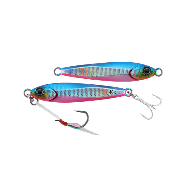 JACKALL BIGBACKER JIG 30g 62mm : 30g Sinking BLUE PINK/BORDER HL saltwater fishing lure
