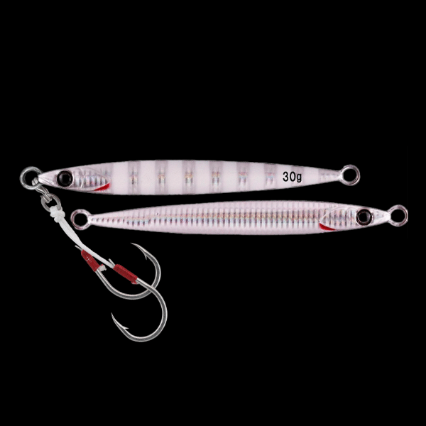JACKALL BIGBACKER JIG SLIDE STICK 30g 85mm : 30g GLOW STRIPE/BORDER HL