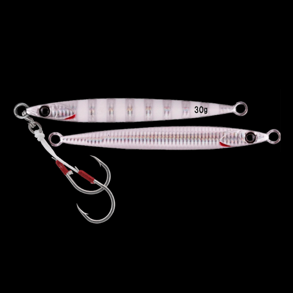 JACKALL BIGBACKER JIG SLIDE STICK 60g 107mm : 60g GLOW STRIPE/BORDER HL