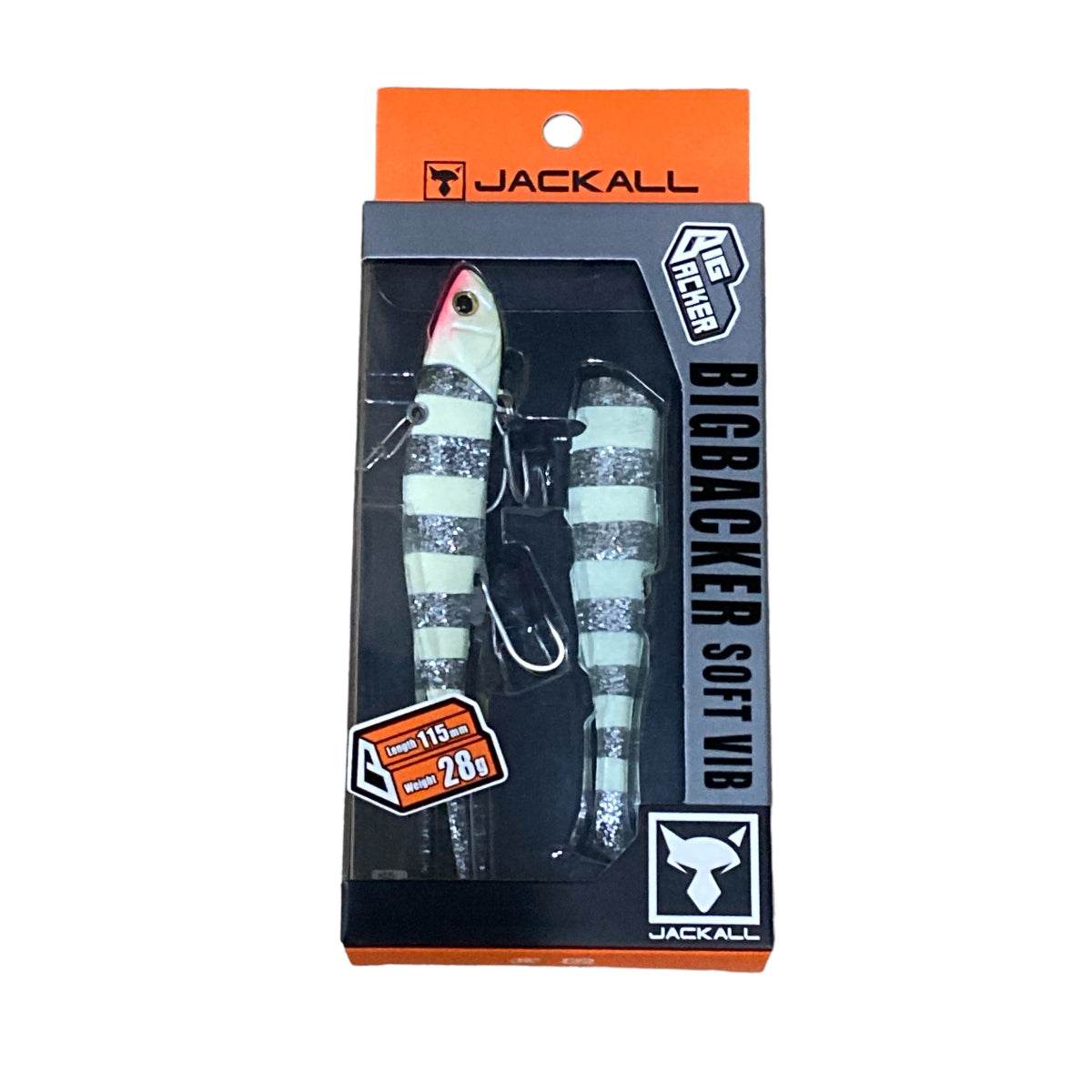 JACKALL BIGBACKER SOFT VIB 28g 115mm : 28g Fast Sinking TACHIUO GLOW STRIPES - Britannic Trade
