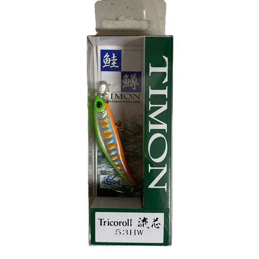 TIMON TRICOROLL RYUSHIN 53HW 53mm : 4.6g Sinking LIME YAMAME freshwater fishing lure — photo 2