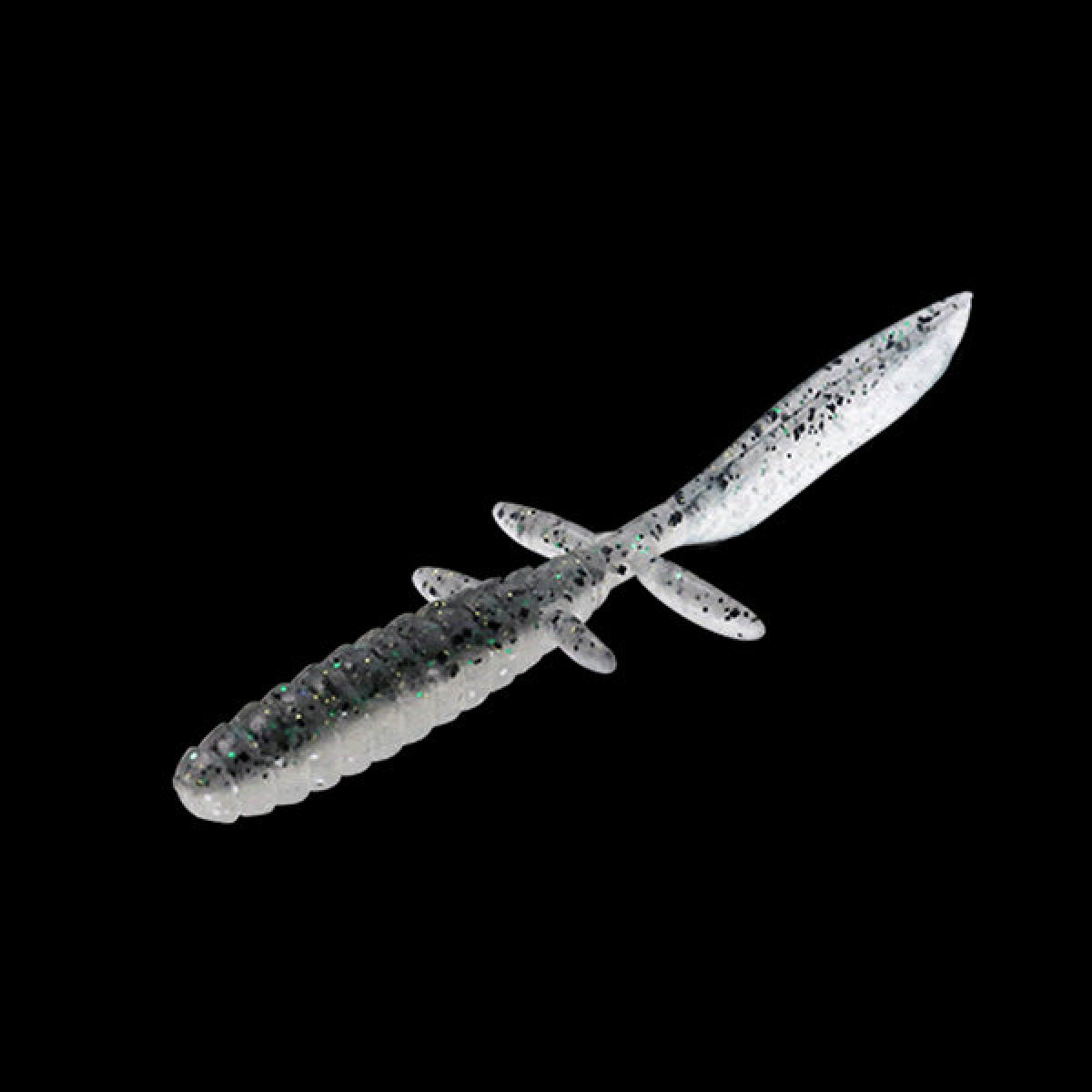JACKALL DB UMA FREE 4.5" (5 pcs/pack) DARK THUNDER / CLEAR SILVER