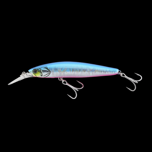 JACKALL BIGBACKER WANGAN MINNOW 128S-LB 128mm : 27.2g Sinking BLUE PINK saltwater fishing lure