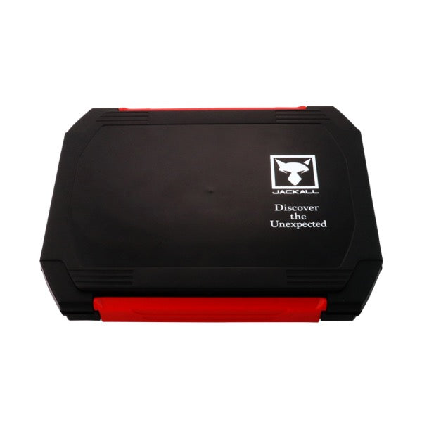 JACKALL W OPEN TACKLE BOX S L:200mm×W:153mm×H:40mm Black