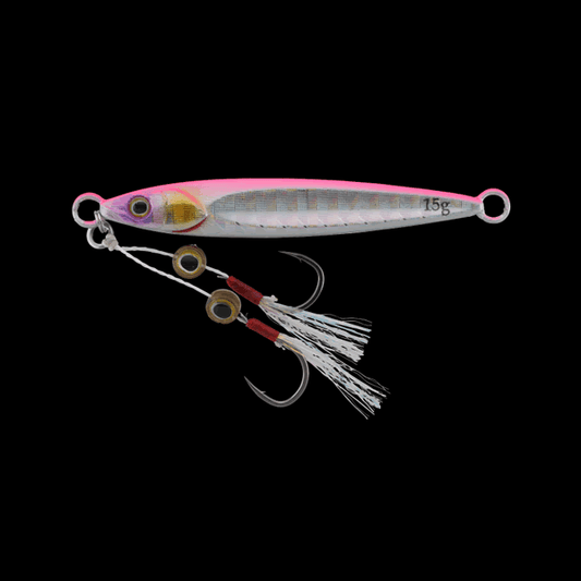 JACKALL BIGBACKER FIT JIG 20g 63mm PINK BACK / BORDER HOLO - Britannic Trade