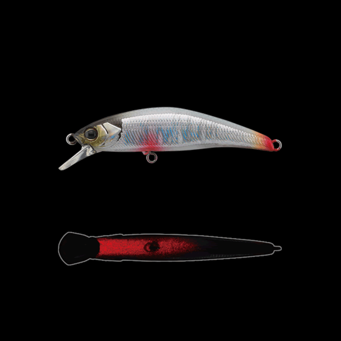 TIMON TRICOROLL RYUSHIN 43HW 43mm : 3.0g Sinking ECCHU UKIMIZU WHITE BACK freshwater fishing lure