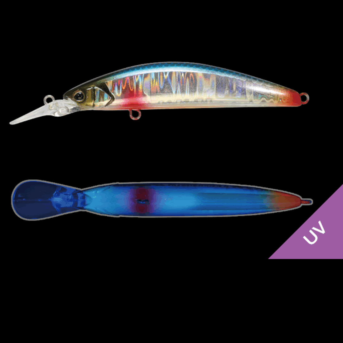 TIMON TRICOROLL GT 56MD-F 56mm : 4.3g Floating ECCHU-YUKISHIRO-BULE-BACK freshwater fishing lure