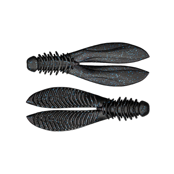 JACKALL RIBBING BUNNY 3.8" (5 pcs/pack) BLACK BLUE FLAKES