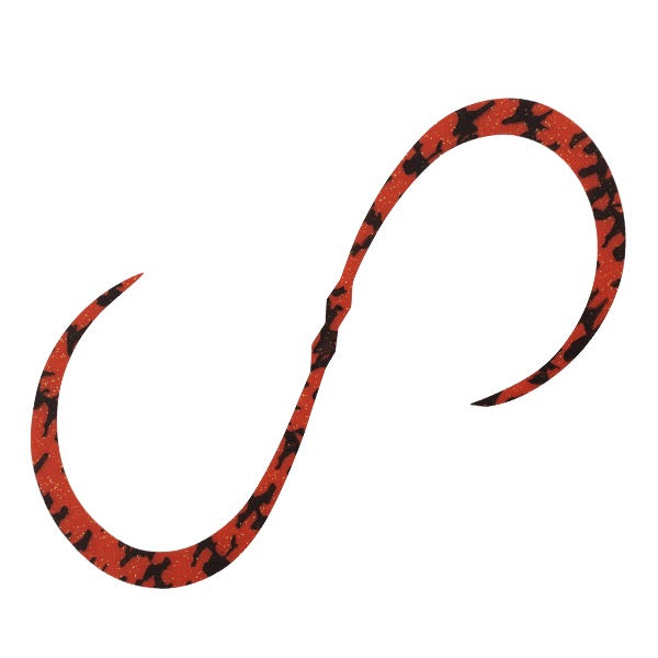 JACKALL BINBINDAMA CUSTOM NECKTIE CURLY (3pcs / pack) F-0187 SHIMASHIMA RED