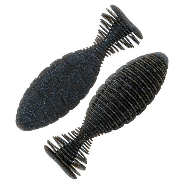 JACKALL Sibo Flat 4.8" Length: 4.8" (122mm) (4 pcs/pack) Dark Green Pumpkin Blue Flake