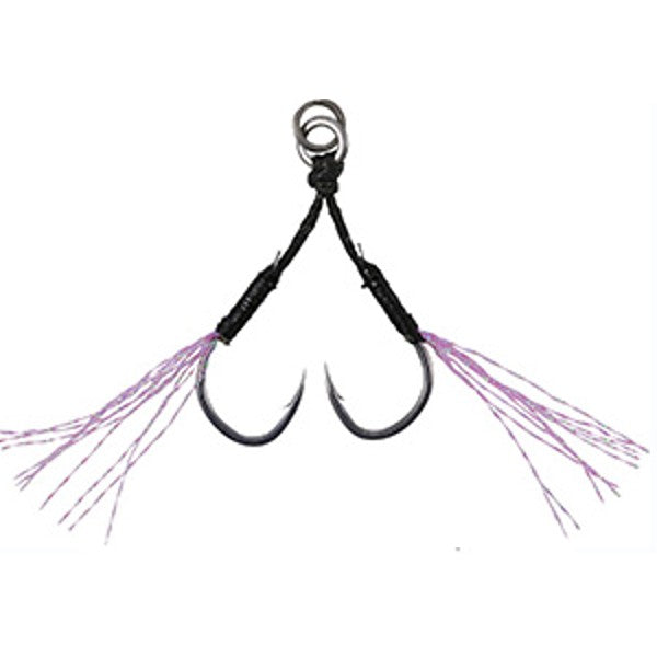 DUO DC-WP DRAG METAL CAST JUNSEI ASSIST HOOK DOUBLE PINK TINSEL #13 (3 pcs/pack)