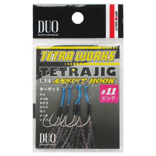 DUO TETRA WORKS TETRAJIG ASSIST HOOK PINK TINSEL #11 (5 pcs/pack) fishing terminal tackle — photo 2