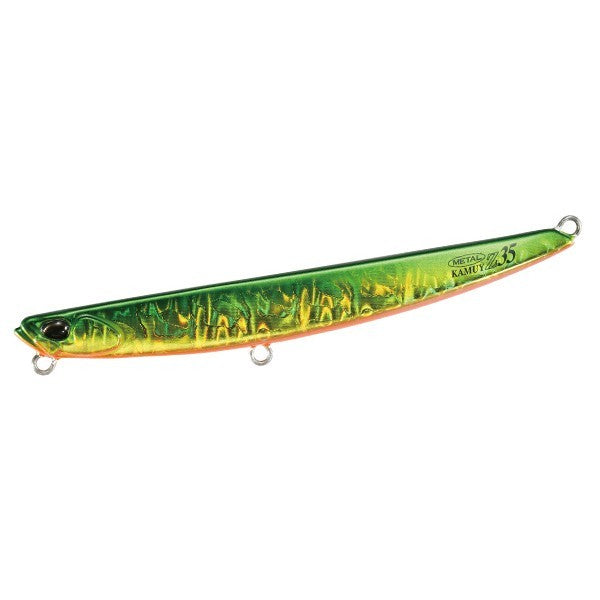 DUO PRESS BAIT METAL KAMUY Z35 105mm : 35g GREEN GOLD RB saltwater fishing lure
