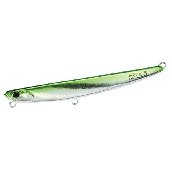 DUO PRESS BAIT METAL KAMUY Z35 105mm : 35g GREEN BACK SILVER