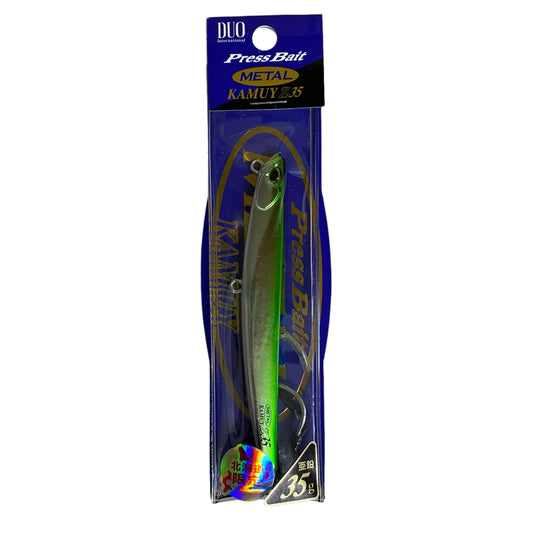 DUO PRESS BAIT METAL KAMUY Z35 105mm : 35g GREEN BACK SILVER saltwater fishing lure — photo 2