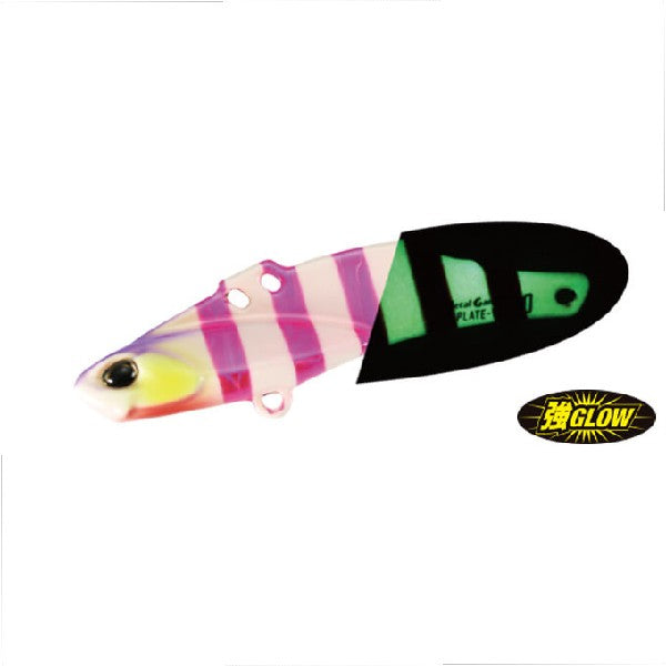 DUO METAL GARAGE PLATE-VIB 20g TACHIUO LIMITED 65mm : 20g PPA0594 SUPER GLOW PINK ZEBRA saltwater fishing lure