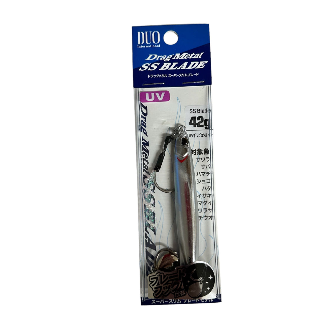 DUO DRAG METAL SSBLADE 42g 88mm : 42g PSA0625 UV GIN PICA SILVER saltwater fishing lure — photo 2
