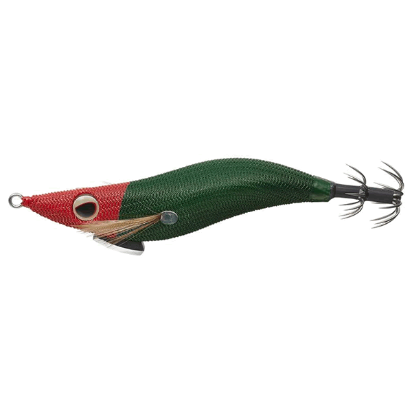 EVERGREEN EGI BANCHOU FUNE IKA SP #2.5 : 9.0g #0709DG RED HEAD DARK GREEN