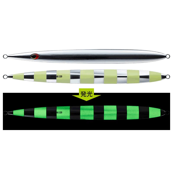 EVERGREEN SATOU JIG 140g 19.3cm #ST14G BACK SIDE ZEBRA GL