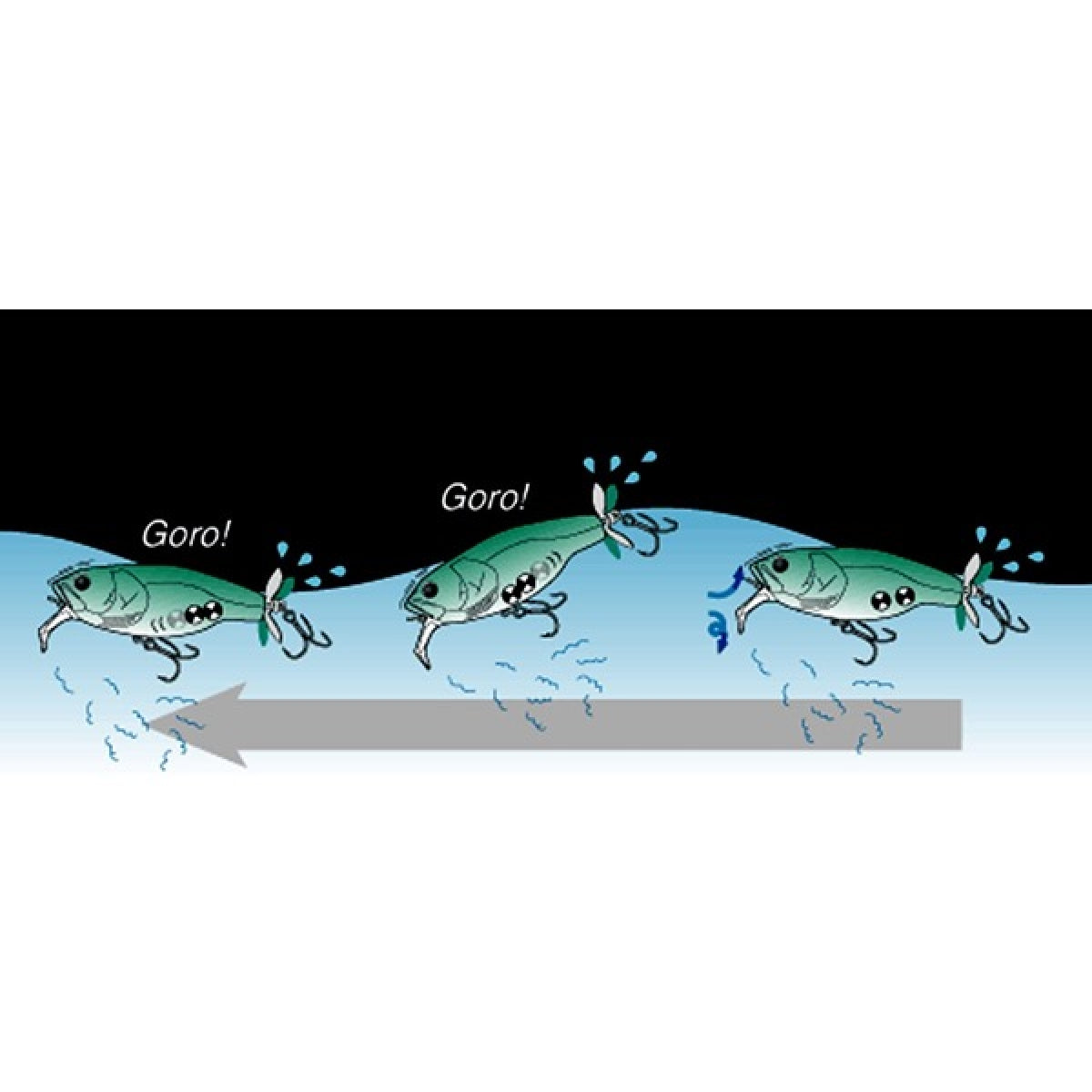 deps BUZZJET 96mm : 30g #10 BLUE BACK CHART