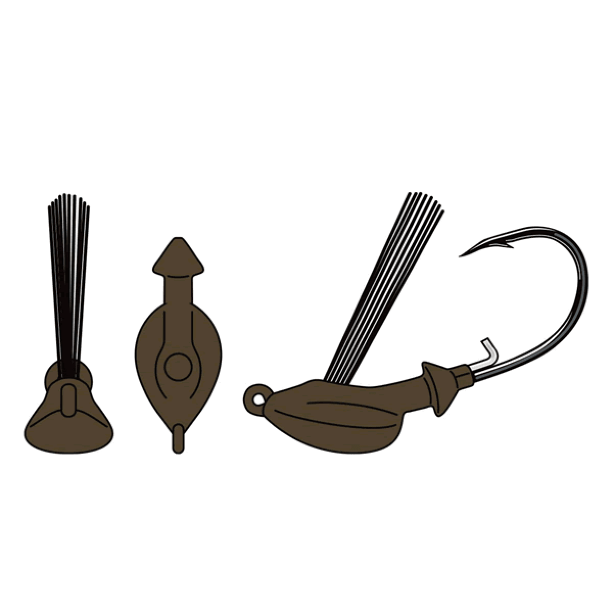 deps FLAT BACK JIG 3/4oz Silicone Skirt #50 BIWAKO SPECIAL - Britannic Trade