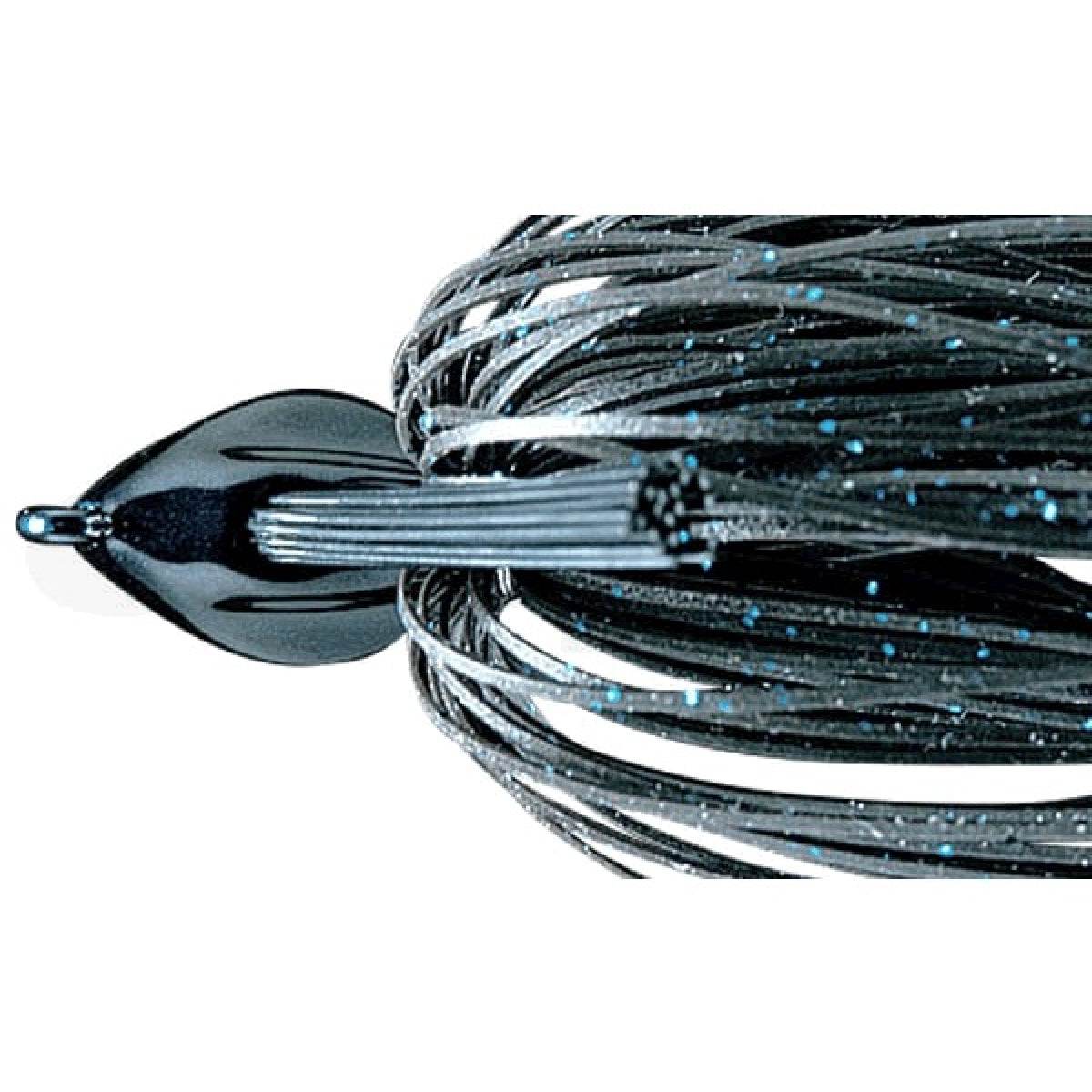 deps FLAT BACK JIG 1oz Silicone Skirt #28 BLACK/BLUE FLAKE - Britannic Trade