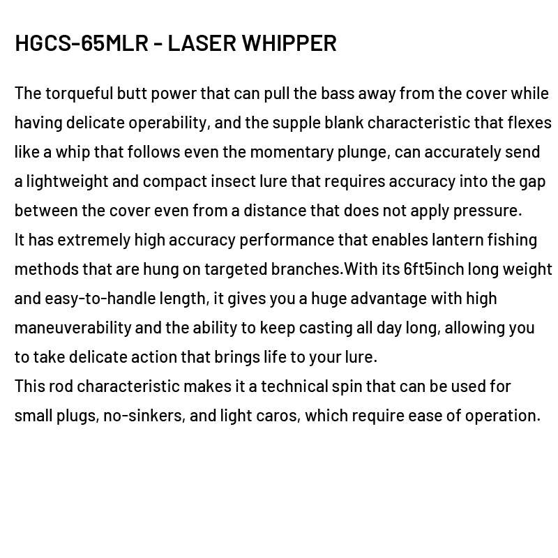 deps SIDEWINDER SPINNING MODEL HGCS-65MLR - LASER WHIPPER (1 piece Spinning) - Britannic Trade