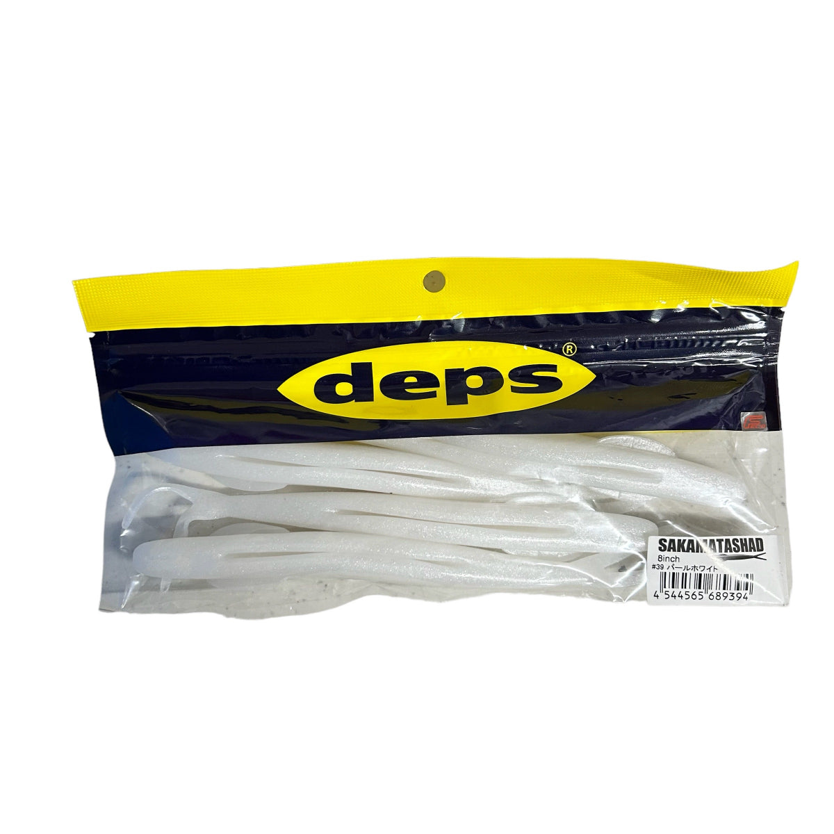 deps SAKAMATA SHAD 8" (4 pcs/pack) #39 PEARL WHITE