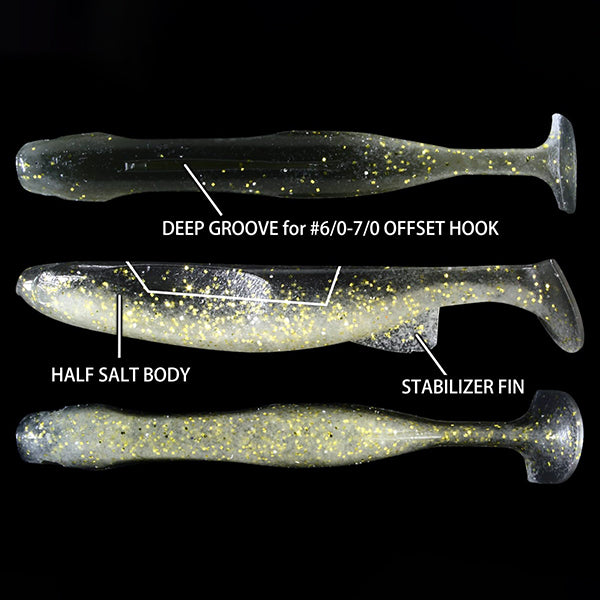 deps BUMBLE SHAD 6" (5 pcs/pack) #104 CHART CLEAR