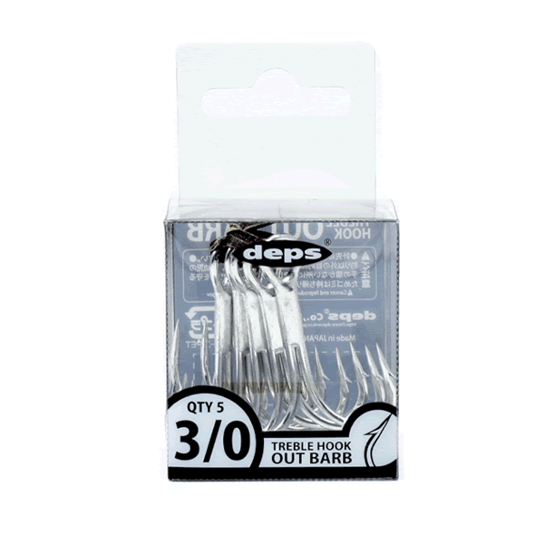 deps TREBLE HOOK OUT BARB #3/0 (1 pcs/pack) SUZU COAT - Britannic Trade