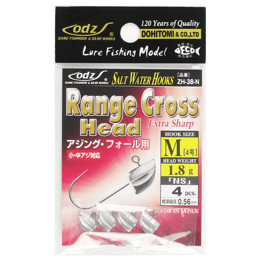 odz RANGE CROSS HEAD NS 4-1.8g ZH-38 (4 pcs/pack) - Britannic Trade