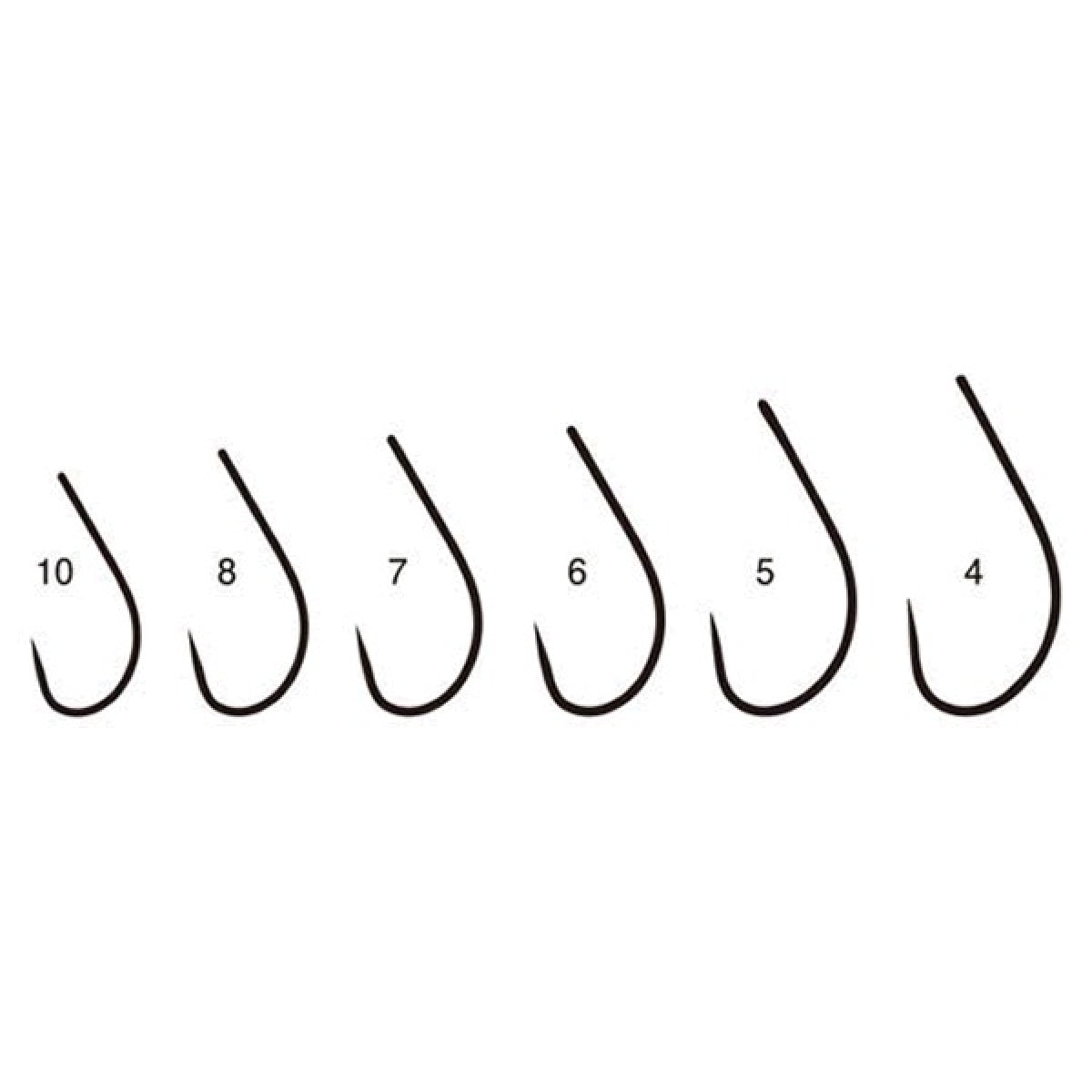 Gamakatsu SINGLE HOOK 52 BL #10 67040 (8 pcs/pack) KANTSURI RED