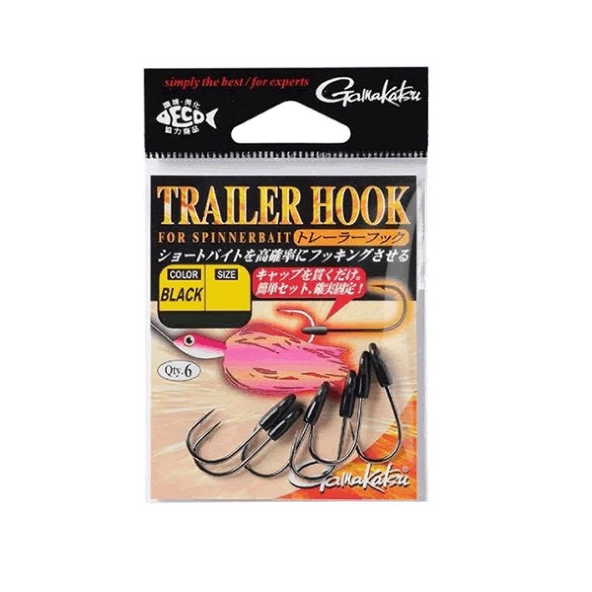 Gamakatsu TRAILER HOOK #6 (6 pcs/pack) BLACK - Britannic Trade