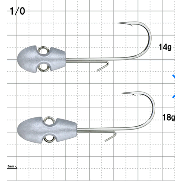 Gamakatsu RANGE SWIMMER REVERSIBLE #1/0 14g (4 pcs/pack) SILVER