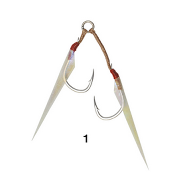 Gamakatsu Assist Hook 59 LIGHT BAIT PLUS #1 (2 sets/pack) SILVER