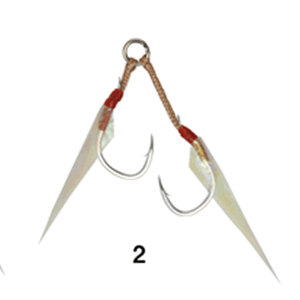 Gamakatsu Assist Hook 59 LIGHT BAIT PLUS #2 (2 sets/pack) SILVER