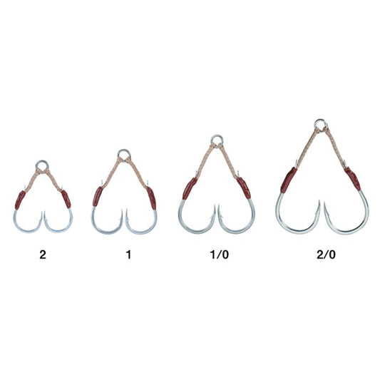 Gamakatsu ASSIST HOOK SHORT SNIPER DOUBLE #2/0 68346 (3 pcs/pack) fishing terminal tackle — photo 2
