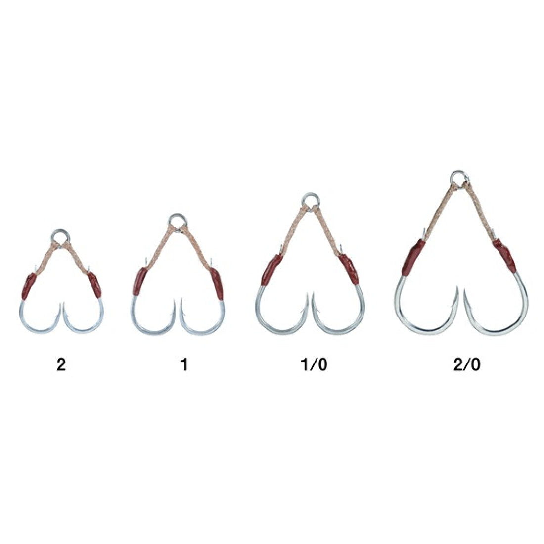 Gamakatsu ASSIST HOOK SHORT SNIPER DOUBLE #2/0 68346 (3 pcs/pack) fishing terminal tackle — photo 2